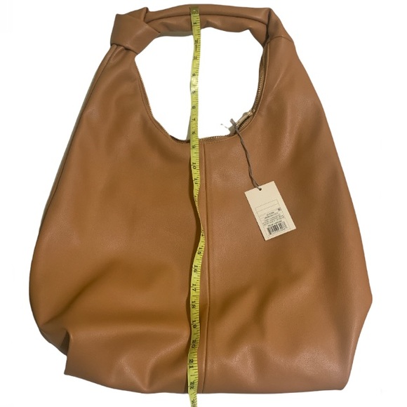 A New Day Caramel Zip Closure Knotted Shoulder Bag - Picture 3 of 5